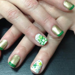 St patrick's day nail art.