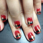 Santa claus nail art.