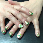 St patrick's day nail art.