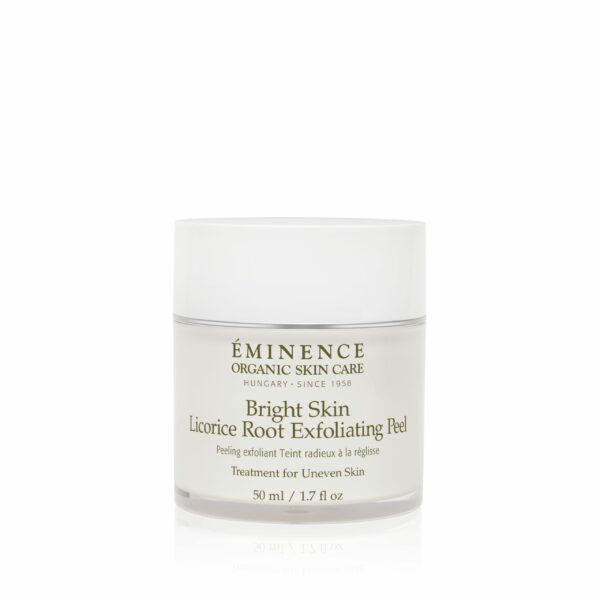 Eminence Organics Bright Skin Licorice Root Exfliating Peel.