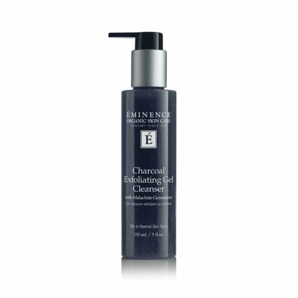 An Eminence Charcoal Exfoliating Gel Cleanse on a white background.