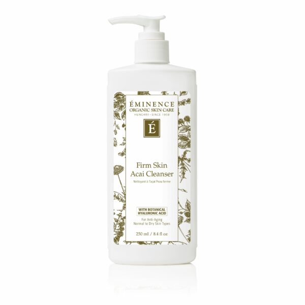 Eminence Organics Firm Skin Acai Cleanser flannel skin and body cleanser.