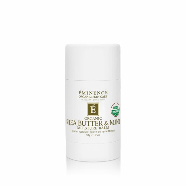 Eminence Organics Shea Butter & Mint Moisture Balm deodorant stick.