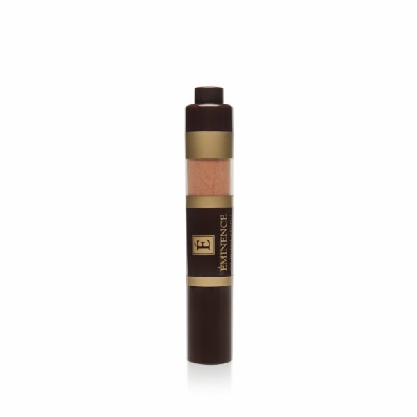 A tube of Eminence Organics Sun Defense Minerals SPF 30 - No. 5 (Cinnamon Bronzer) on a white background.